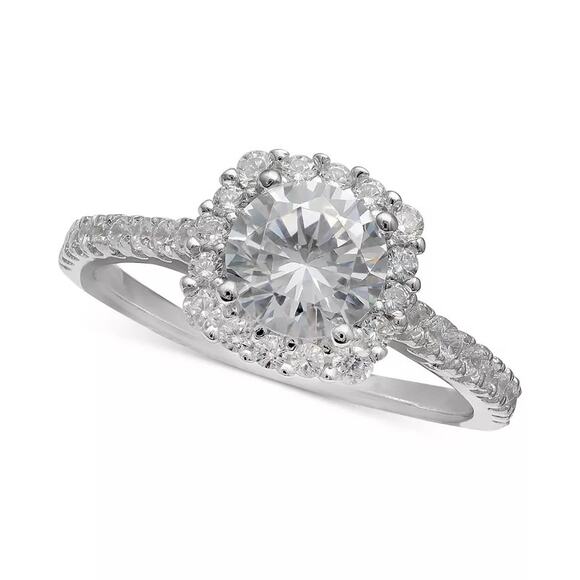 Giani Bernini Sterling Silver CZ Halo Ring Size 7 | NWT - Picture 1 of 4